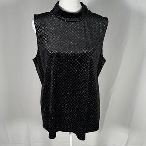 Black and silver Sleeveless Top